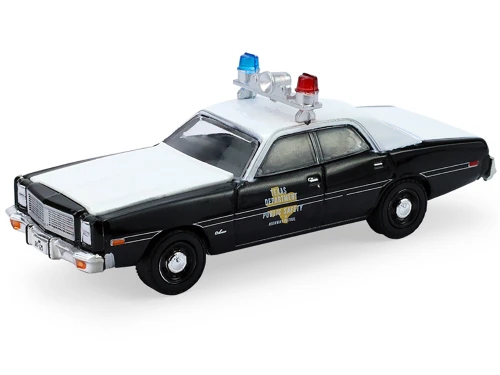 1978 Dodge Monaco Police Car Texas Highway Patrol Black White Hot Pursuit Series 48 1/64 Diecast Model Car Greenlight 43060A