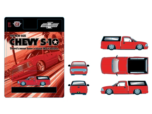 1995 Chevrolet S10 with Camper Shell Special Edition Hobby Exclusive Limited Edition 1/64 Diecast Model Car M2 Machines 31500-HS98