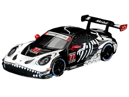 Porsche 911 GT3 R 992 #77 AO Racing Skeleton Rexy 2026 IMSA Petit Le Mans Glow in the Dark Limited Edition 1/64 Diecast Model Car Mini GT MGT01436