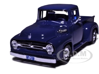 1956 Ford F-100 Pickup Blue 1/24 Diecast Model Car Motormax 73235