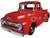 1956 Ford F-100 Pickup Truck Red 1/24 Diecast Model Car Motormax 73235