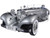 1936 Mercedes 500K Special Roadster Grey 1/18 Diecast Model Car Maisto 36862