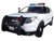 2015 Ford PI Utility Interceptor Plain White Police Car with Light Bar 1/18 Diecast Model Car Motormax 73541