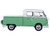 Volkswagen Type 2 (T1) Double Cab Pickup Truck White and Green 1/24 Diecast Model Car Motormax 79343