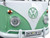 Volkswagen Type 2 (T1) Double Cab Pickup Truck White and Green 1/24 Diecast Model Car Motormax 79343