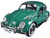 1966 Volkswagen Beetle Green 1/24 Diecast Model Car Motormax 73223 grn