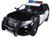 2015 Ford Police Interceptor Utility Black White Flashing Light Bar Front Rear Lights 2 Sounds 1/24 Diecast Model Car Motormax 79536