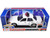 2001 Ford Crown Victoria Police Car Plain White with Flashing Light Bar Front and Rear Lights and Sounds 1/18 Diecast Model Car Motormax 73992