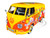 Volkswagen Type 2 T1 Delivery Van Flower Power 1/24 Diecast Car Model Motormax 79563