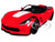 2017 Chevrolet Corvette C7 Grand Sport Red with White Stripe and Black Fender Hash Marks 1/18 Model Car Autoart 71274
