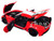 2017 Chevrolet Corvette C7 Grand Sport Red with White Stripe and Black Fender Hash Marks 1/18 Model Car Autoart 71274
