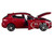 Maserati Levante Red 1/24 1/27 Diecast Model Car Welly 24078