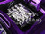 1957 Chevrolet Corvette Purple Batgirl Diecast Figure DC Comics Bombshells Series 1/24 Diecast Model Car Jada 30457