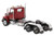 Western Star 4700 SF Tandem Day Cab Tractor Metallic Red 1/50 Diecast Model Diecast Masters 71037
