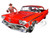 1958 Cadillac Series 62 Red Freddy Krueger Diecast Figure A Nightmare on Elm Street Movie 1/24 Diecast Model Car Jada 31102