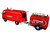 Volkswagen Type 2 T1 Fire Van Fire Fighting Trailer Feuerwehr Red 1/24 Diecast Model Car Motormax 79671