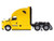 Freightliner New Cascadia Sleeper Cab Truck Tractor Yellow 1/50 Diecast Model Diecast Masters 71031