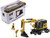 CAT Caterpillar M323F Railroad Wheeled Excavator 3 Accessories High Line Series 1/87 HO Diecast Model Diecast Masters 85612