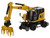 CAT Caterpillar M323F Railroad Wheeled Excavator 3 Accessories High Line Series 1/87 HO Diecast Model Diecast Masters 85612