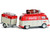 1960 Volkswagen T1 Kombi Van Trailer Red Cream Coca Cola 1/43 Diecast Model Car Motorcity Classics 443060