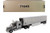 International LoneStar Sleeper Cab Silver with 53' Reefer Refrigerated Chrome Plated Van Trailer Transport Series 1/50 Diecast Model Diecast Masters 71043