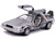 DeLorean Brushed Metal Time Machine with Lights Flying Version Back to the Future Part II 1989 Movie Hollywood Rides Series 1/24 Diecast Model Car Jada 31468