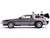 DeLorean Brushed Metal Time Machine with Lights Flying Version Back to the Future Part II 1989 Movie Hollywood Rides Series 1/24 Diecast Model Car Jada 31468