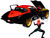 1966 Chevrolet Corvette Black Widow Diecast Figurine Avengers Marvel Series 1/24 Diecast Model Car Jada 31749