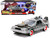 DeLorean Brushed Metal Time Machine Lights Back to the Future Part III 1990 Movie Hollywood Rides Series 1/24 Diecast Model Car Jada 32166