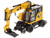CAT Caterpillar M323F Railroad Wheeled Excavator Operator 3 Work Tools Safety Yellow Version High Line Series 1/50 Diecast Model Diecast Masters 85661