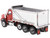 International HX620 Tandem Axle Pusher Axle OX Stampede Dump Truck Red and Chrome Transport Series 1/50 Diecast Model Diecast Masters 71076