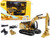 CAT Caterpillar 320F L Hydraulic Tracked Excavator 5 Work Tools Play & Collect! 1/64 Diecast Model Diecast Masters 85636