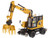 CAT Caterpillar M323F Railroad Wheeled Excavator Operator 3 Work Tools CAT Yellow Version High Line Series 1/50 Diecast Model Diecast Masters 85662