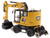 CAT Caterpillar M323F Railroad Wheeled Excavator Operator 3 Work Tools CAT Yellow Version High Line Series 1/50 Diecast Model Diecast Masters 85662