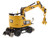CAT Caterpillar M323F Railroad Wheeled Excavator Operator 3 Work Tools CAT Yellow Version High Line Series 1/50 Diecast Model Diecast Masters 85662