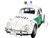 1966 Volkswagen Beetle German Police Car White and Green 1/24 Diecast Model Car Motormax 79588