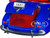 1941 Chevrolet Special Deluxe Convertible Candy Blue Metallic Red Interior Low Rider Collection 1/24 Diecast Model Car Welly 22411