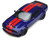 2021 Dodge Challenger Super Stock Blue Red Stripes 1/18 Model Car GT Spirit GT362