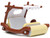 Flintmobile Fred Flintstone Diecast Figurine The Flintstones Hollywood Rides Series 1/32 Diecast Model Car Jada 33382