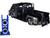 1956 Ford F-100 Pickup Truck Matt Black Champagne with Flames Extra Wheels Just Trucks Series 1/24 Diecast Model Car Jada 34026
