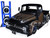 1956 Ford F-100 Pickup Truck Matt Black Champagne with Flames Extra Wheels Just Trucks Series 1/24 Diecast Model Car Jada 34026