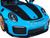 Porsche 911 991.2 GT2 RS Weissach Package Miami Blue Carbon Stripes 1/18 Model Car Autoart 78175