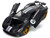 2017 Ford GT #2 Matt Black Silver Stripes Gold Wheels Bigtime Muscle Series 1/24 Diecast Model Car Jada 33882