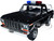 1978 Ford Bronco Police Car Unmarked Black with White Top Law Enforcement and Public Service Series 1/24 Diecast Model Car Motormax 76983bk