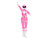 Toyota FT-1 Concept Pink Metallic and Pink Ranger Diecast Figurine Power Rangers Hollywood Rides Series 1/24 Diecast Model Car Jada 33224