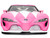 Toyota FT-1 Concept Pink Metallic and Pink Ranger Diecast Figurine Power Rangers Hollywood Rides Series 1/24 Diecast Model Car Jada 33224