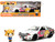 1986 Toyota Trueno AE86 RHD Right Hand Drive #25 White Graphics Aggretsuko Diecast Figure Aggretsuko Anime Hollywood Rides Series 1/24 Diecast Model Car by Jada 33725