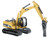 CAT Caterpillar 320D L Hydraulic Excavator Multiple Work Tools Operator High Line Series 1/87 HO Diecast Model Diecast Masters 85652