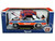 1971 Plymouth Barracuda 440 Pearl White Blue Red Stripes Black Top Limited Edition 6550 pieces Worldwide 1/24 Diecast Model Car M2 Machines 40300-96A