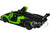 Lamborghini Essenza SCV12 #63 Green Metallic Black Squadra Corse Race Series 1/24 Diecast Model Car Bburago 28017